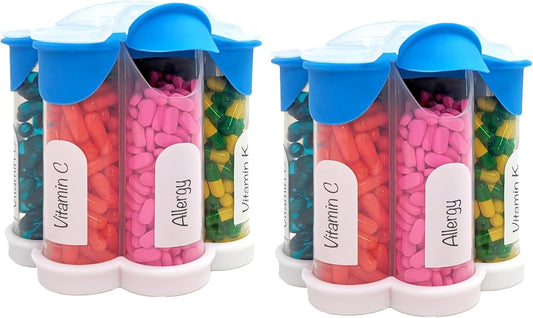 large-pill-organizer-with-7-xl-compartments---daily-weekly-monthly-supplement-bottle---cute-blossom-pill-dispenser---2-pack-combo---light-blue-1