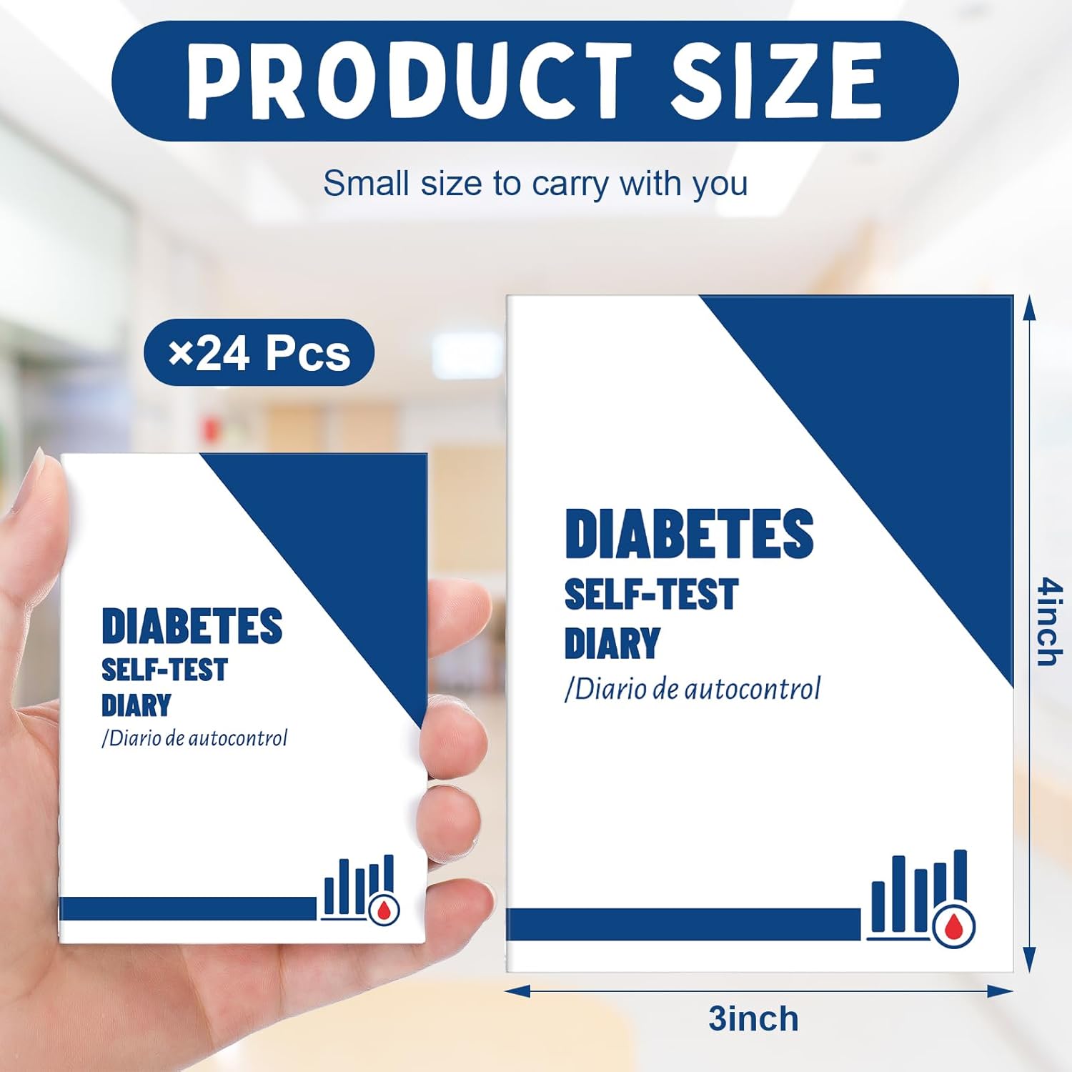diabetes-blood-sugar-log-book---24-pcs-3x4-inch-glucose-journal-for-13-weeks-recording---self-test-diary-with-blood-pressure-logbook---daily-diabetes-management-tracker-2