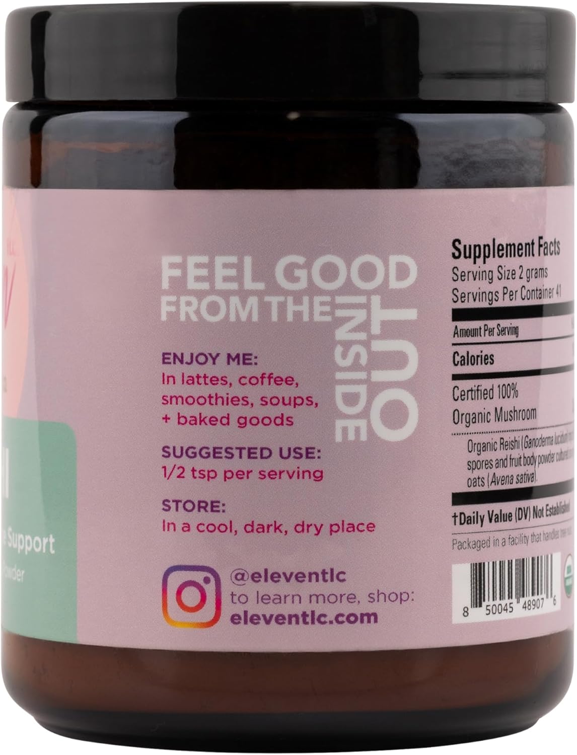 organic-reishi-mushroom-powder-by-eleven-tlc-us-grown-3rd-party-tested-ganoderma-lucidum-for-mind-body-energy-balance-and-immune-wellness---vegan-gmo-free-40-servings-3