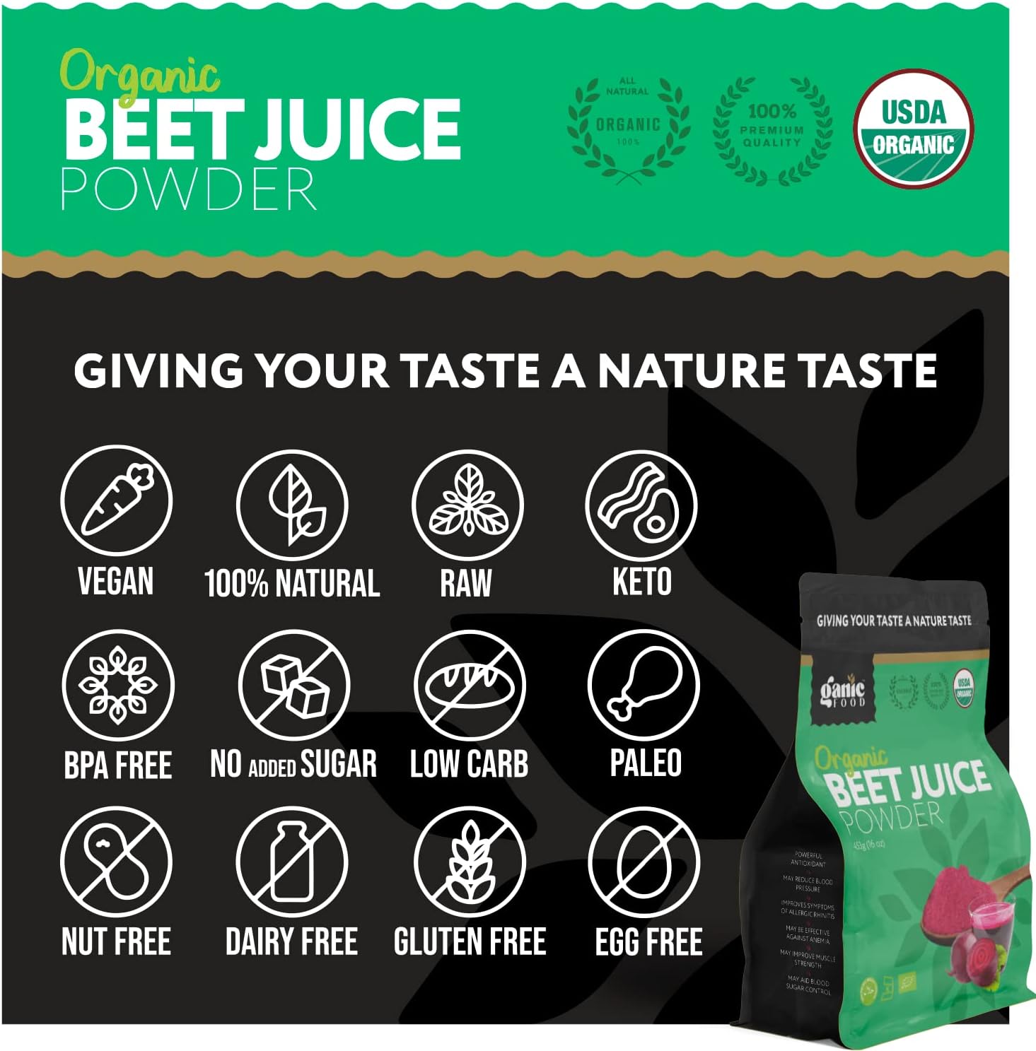 organic-beet-root-juice-powder---16-ounces-pure-ganic-food-supplement-6