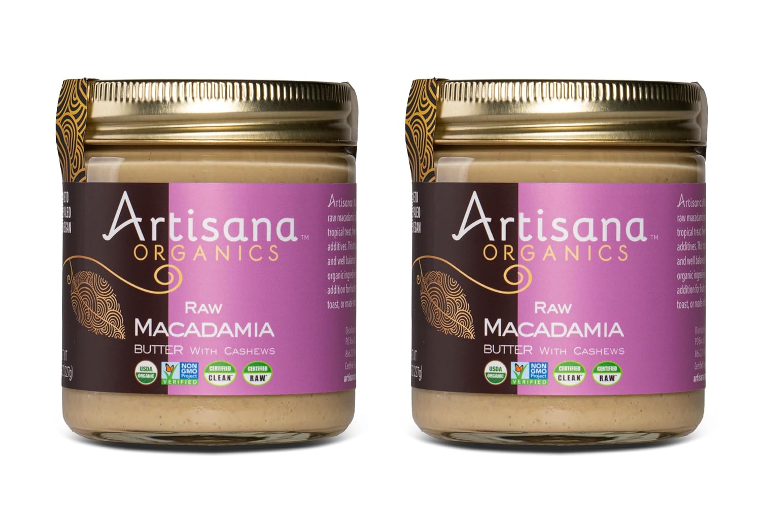 artisana-organics-raw-macadamia-cashew-butter-duo---2-pack-8oz-jars---organic-natural-1