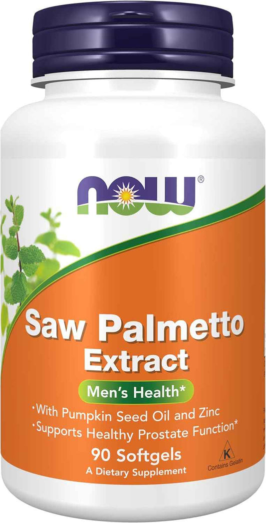 Men's Health Support: Saw Palmetto Extract with Pumpkin Seed Oil and Zinc Softgels - 90 Count