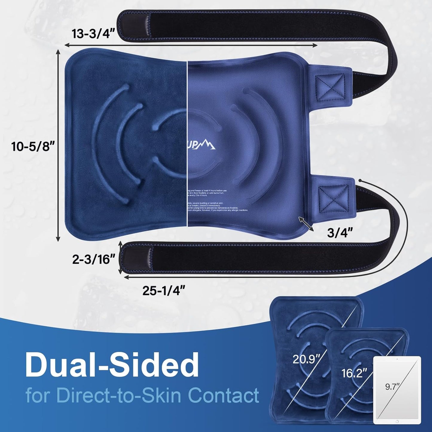 large-reusable-gel-ice-pack-wrap-for-knee-pain-relief---flexible-cold-pack-for-injuries-on-knee-back-shoulder-elbow-and-leg---navy-blue-color---1-pack-4