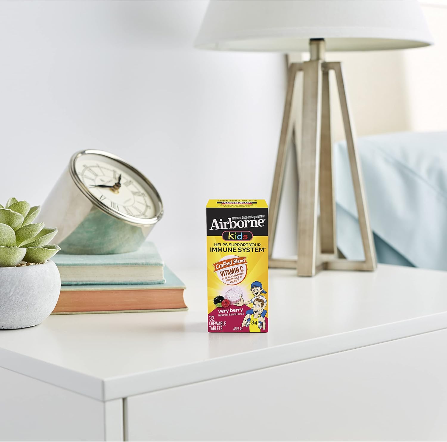 Kids Immune Support Chewable Tablets - 500mg Vitamin C with Zinc, Antioxidant Vitamins A, C & E - Very Berry Flavor - 32 Tablets - Espot.com.au