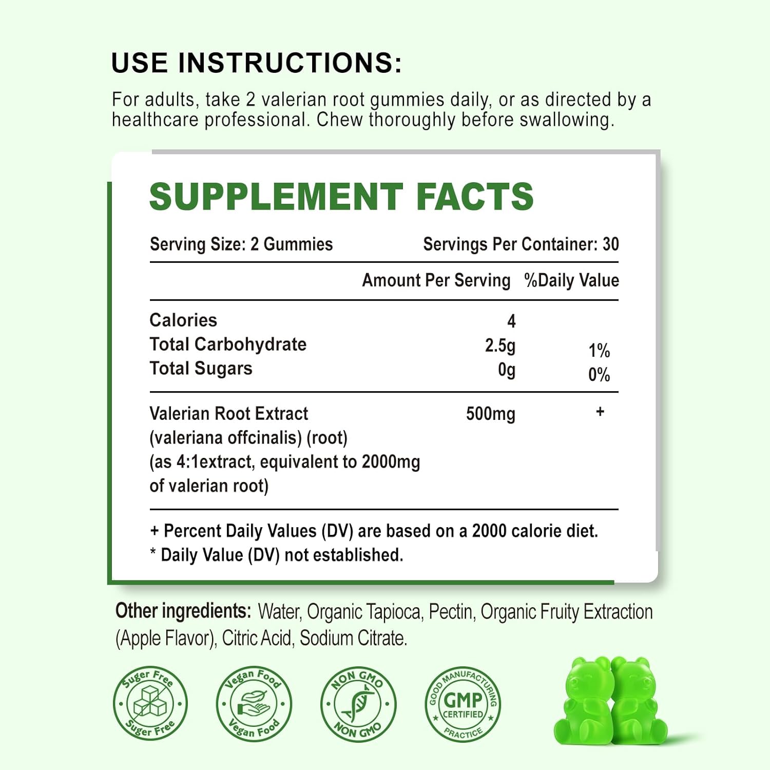 organic-valerian-root-gummies-2-pack-2000mgserving-herbal-supplement-for-relaxation-mood-support---vegan-non-gmo-apple-flavor---120-count-2