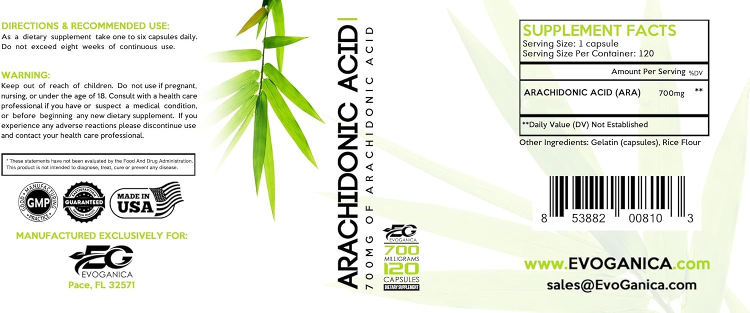 evoganica-max-strength-arachidonic-acid-supplement---700mg-per-serving---120-servings---muscle-support-recovery-2