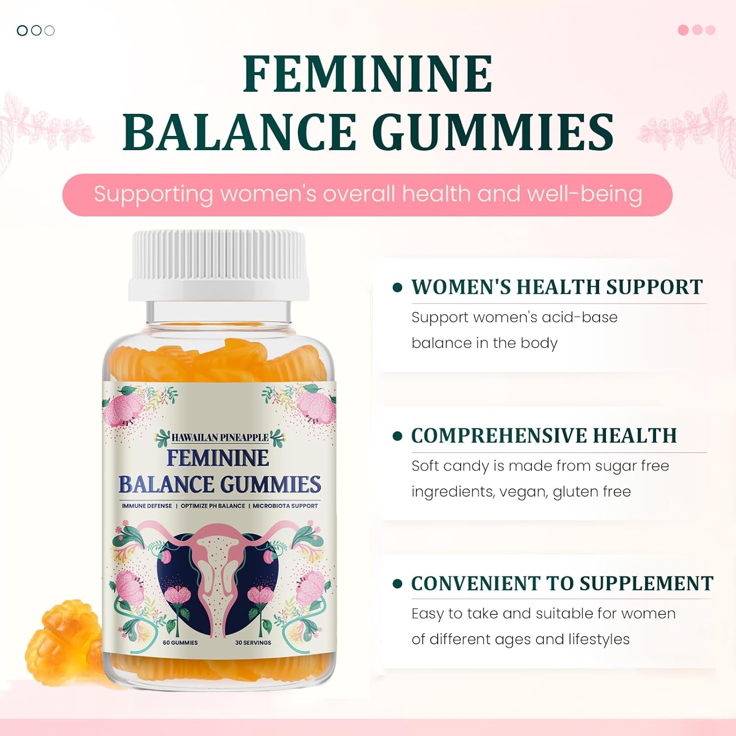 hawaiian-pineapple-feminine-balance-gummies---support-womens-health-wellness-ph-balance-immune-support---vegan-gluten-free-2
