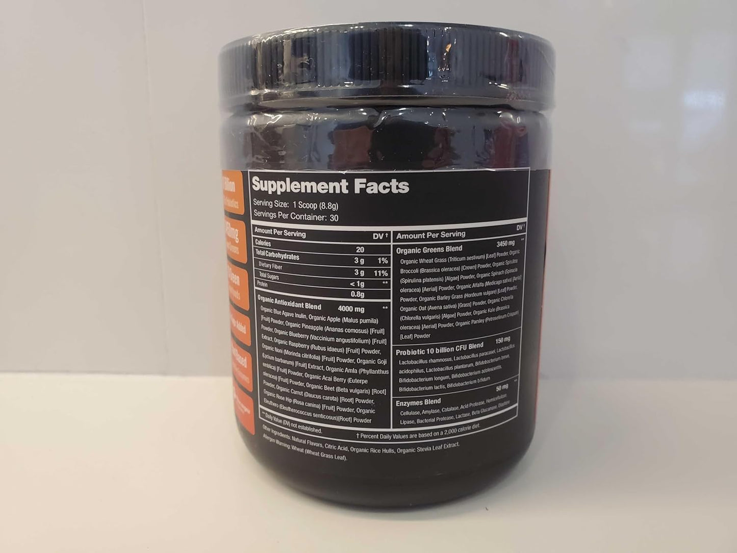 organic-super-greens-powder-with-wheat-grass-spirulina-chlorella---antioxidant-probiotic-digestive-enzyme-blend---mango-flavor---20-whole-foods---90-oz-6
