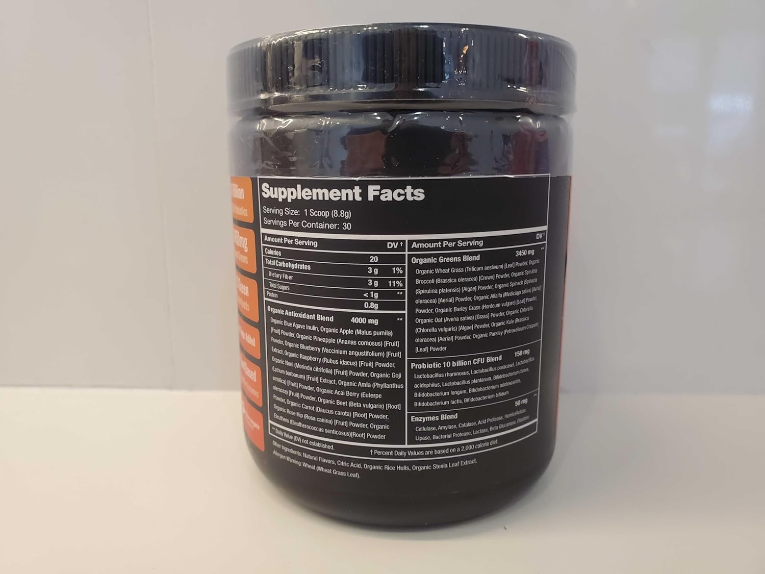 organic-super-greens-powder-with-wheat-grass-spirulina-chlorella---antioxidant-probiotic-digestive-enzyme-blend---mango-flavor---20-whole-foods---90-oz-6