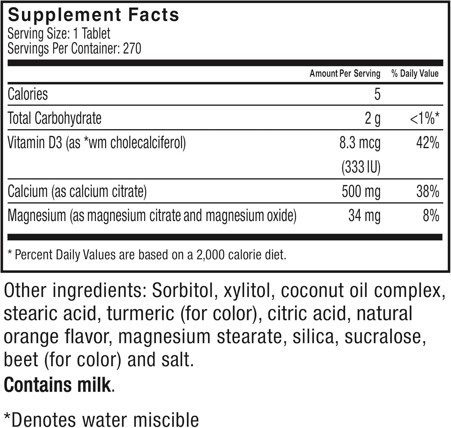 bariatric-calcium-plus-chewable-tablets---500mg-calcium-citrate-333-iu-vitamin-d3-34mg-magnesium---post-surgery-support---gluten-sugar-free---orange-flavor---270-tablets-6