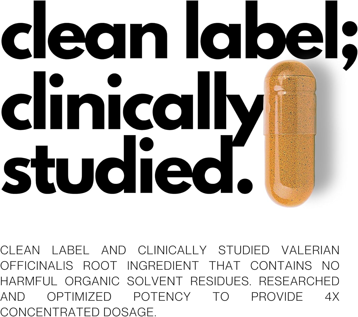 4X Concentrated Valerian Root Extract Capsules - 750mg - Pure & Potent Relaxation Supplement - Gluten Free - Non-GMO - 120 Caps - Espot.com.au