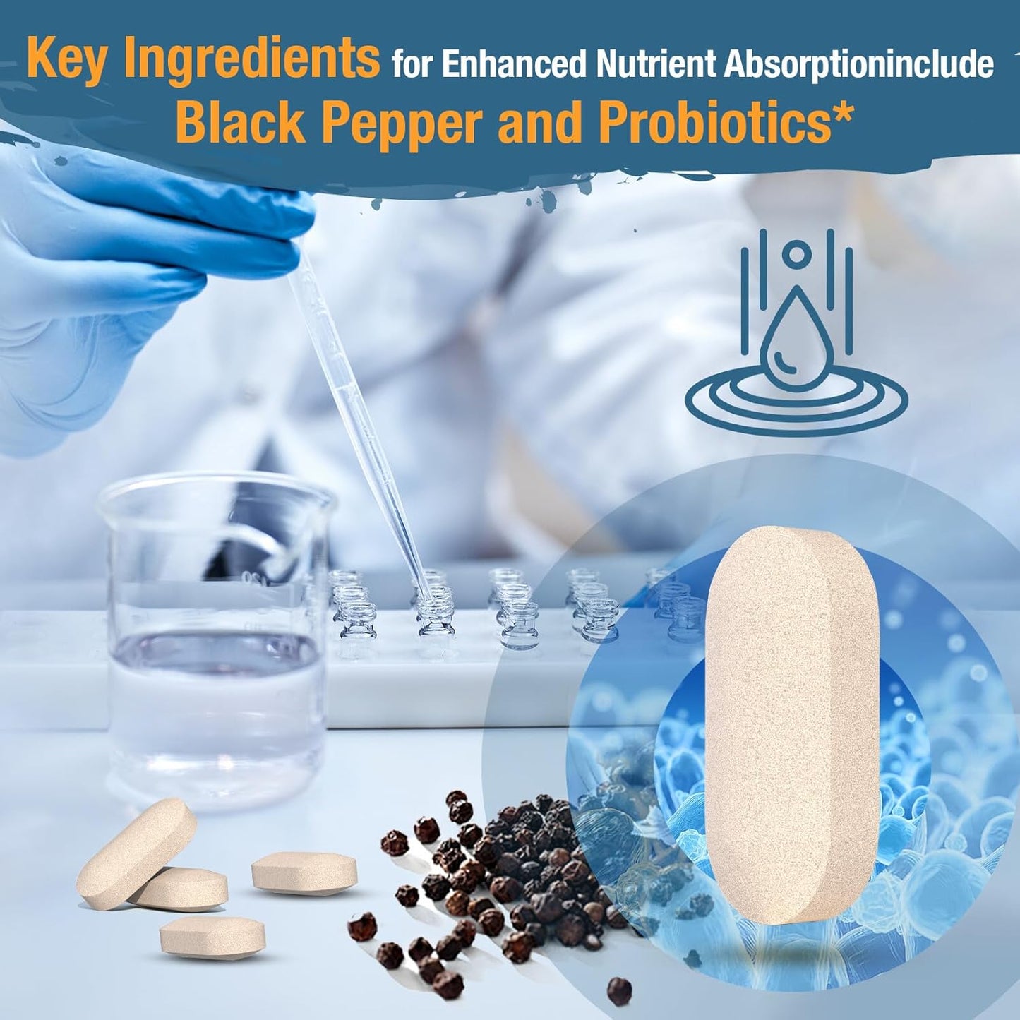 Adrenal Support Supplement with Adaptogens for Energy & Mood - 120 Vegan Tablets, Non-GMO - Rhodiola Rosea, Ashwagandha, Holy Basil, Eleuthero - Women & Men - Espot.com.au