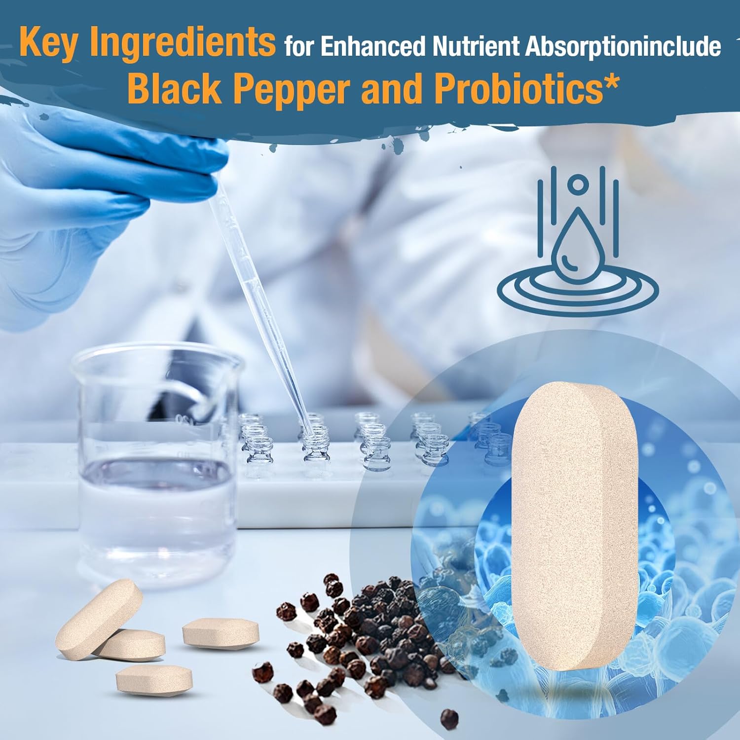 Adrenal Support Supplement with Adaptogens for Energy & Mood - 120 Vegan Tablets, Non-GMO - Rhodiola Rosea, Ashwagandha, Holy Basil, Eleuthero - Women & Men - Espot.com.au