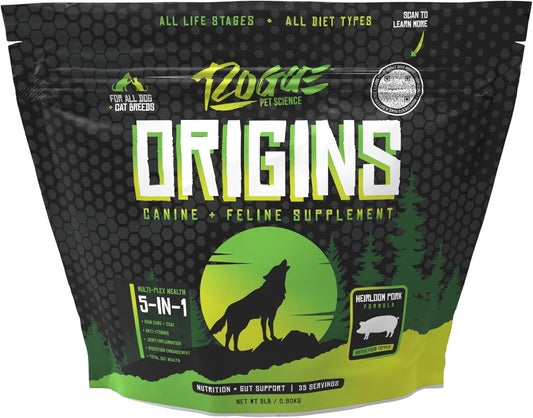natural-heirloom-pork-protein-dog-supplement-for-healthy-digestion-skin-and-coat---rogue-pet-science-origins-5-in-1-powdered-food-topper---reduces-itching-joint-inflammation---2-lbs-1