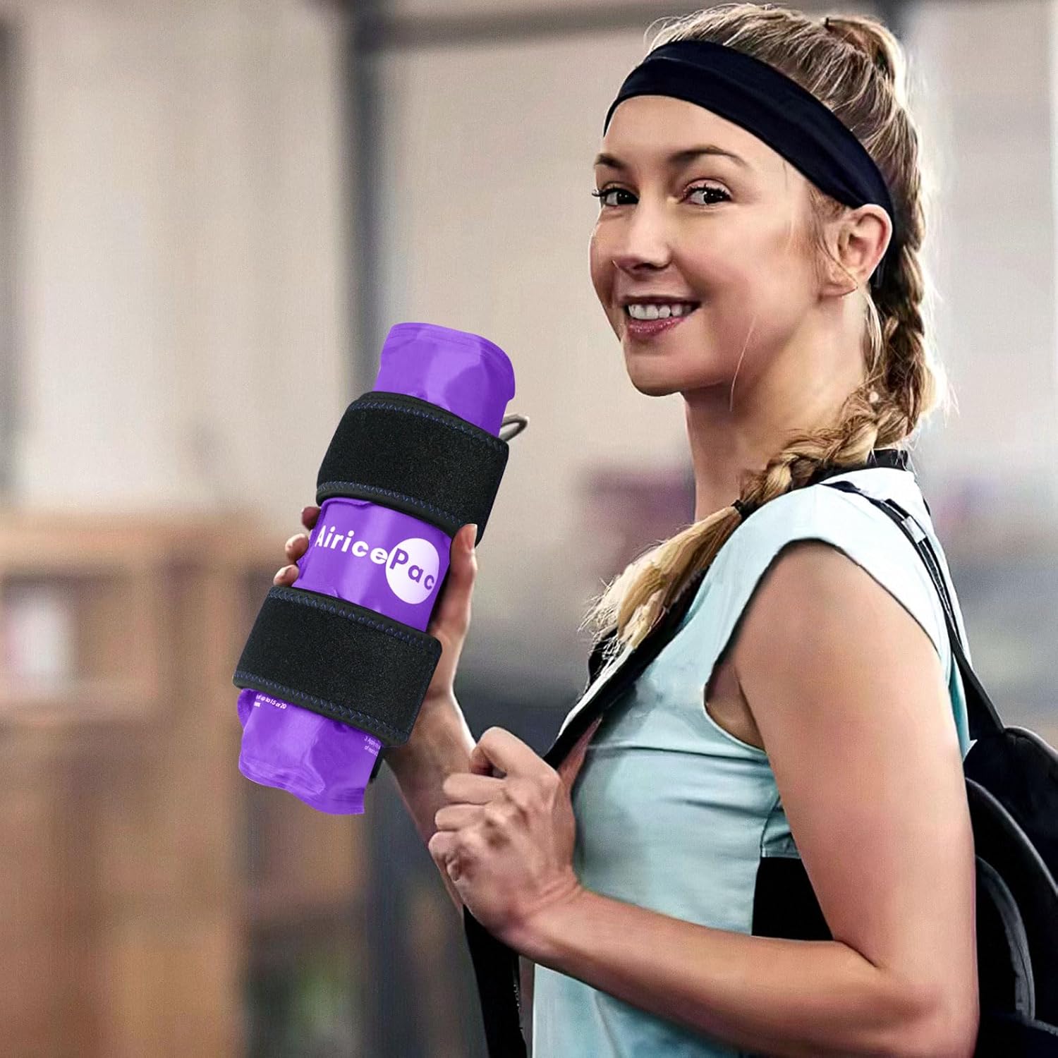 Purple Gel Ice Pack for Knee Pain Relief - Reusable Cold Compress for Injuries, Swelling, Surgery Recovery - Ideal for Arthritis, Meniscus Tear, ACL - AiricePac - Espot.com.au