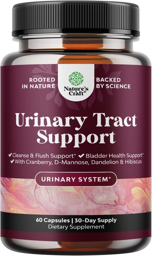 High Potency D-Mannose Capsules with Cranberry & Dandelion for Urinary Tract Health - Fast Acting Women's Formula - 60 Capsules - Espot.com.au