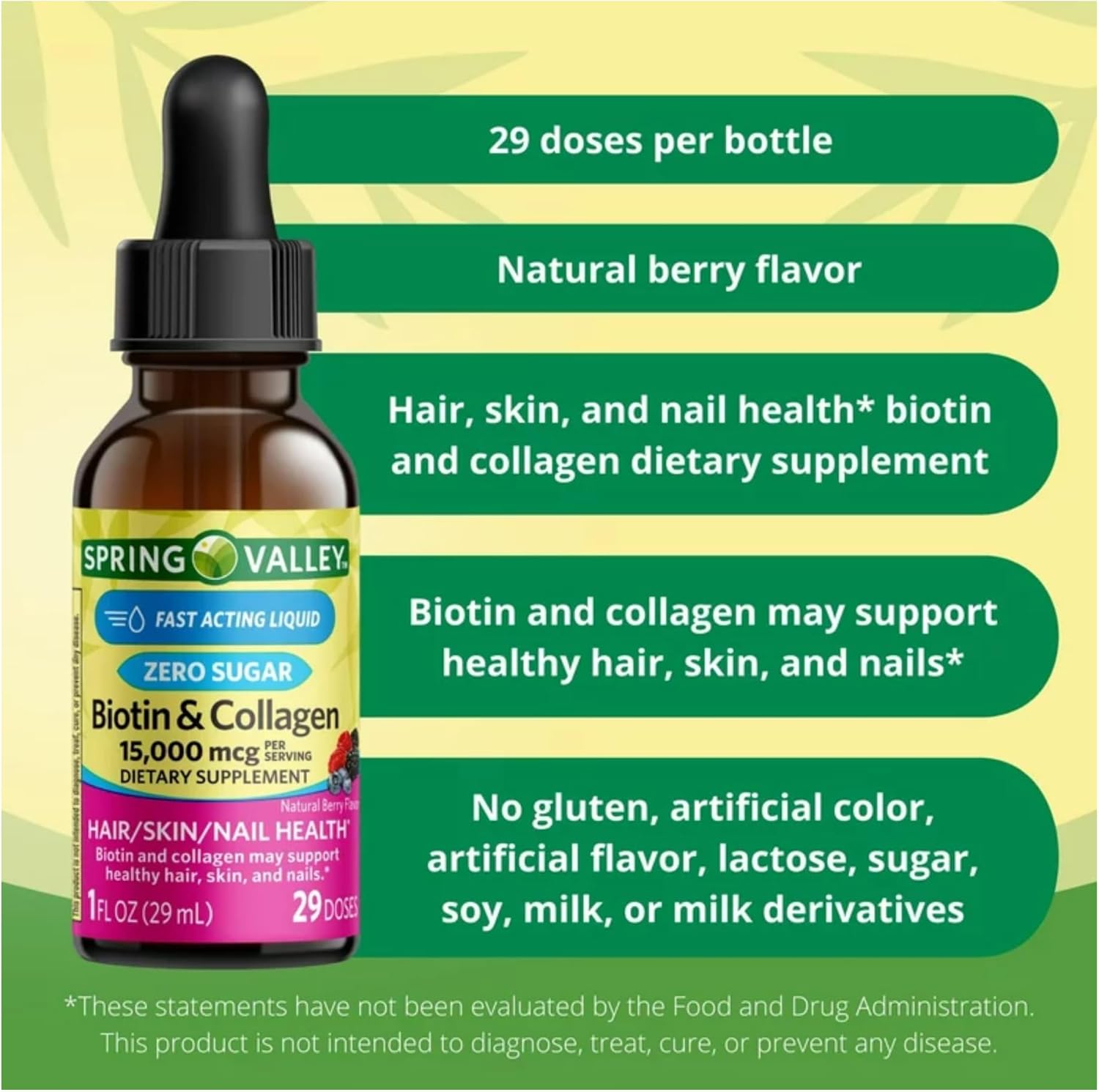 spring-valley-liquid-biotin-and-collagen-drops-natural-berry-flavor---15000mcg-for-hair-skin-nails---1-fl-oz-pack-of-2-9