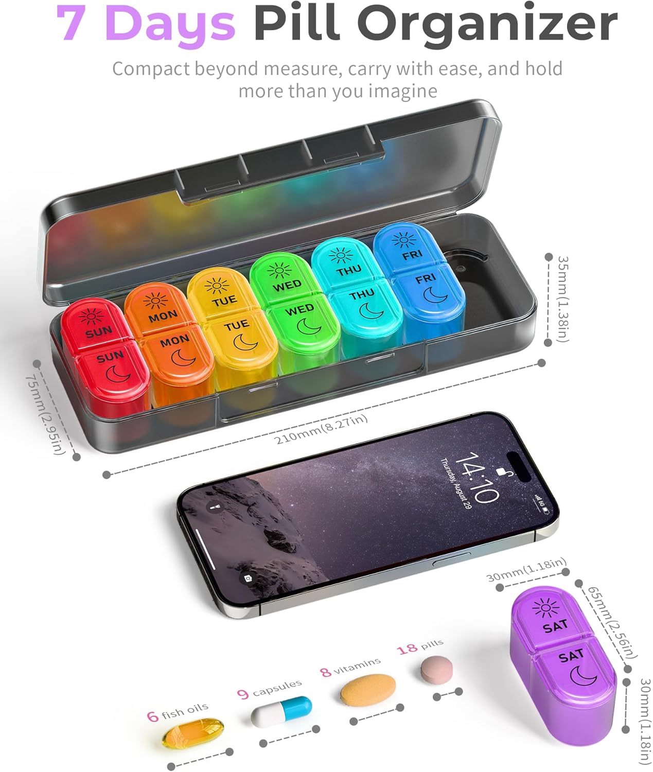 7-day-am-pm-pill-box-organizer-for-travel-vitamins-fish-oils-supplements---weekly-medication-organizer-for-2-times-a-day-3