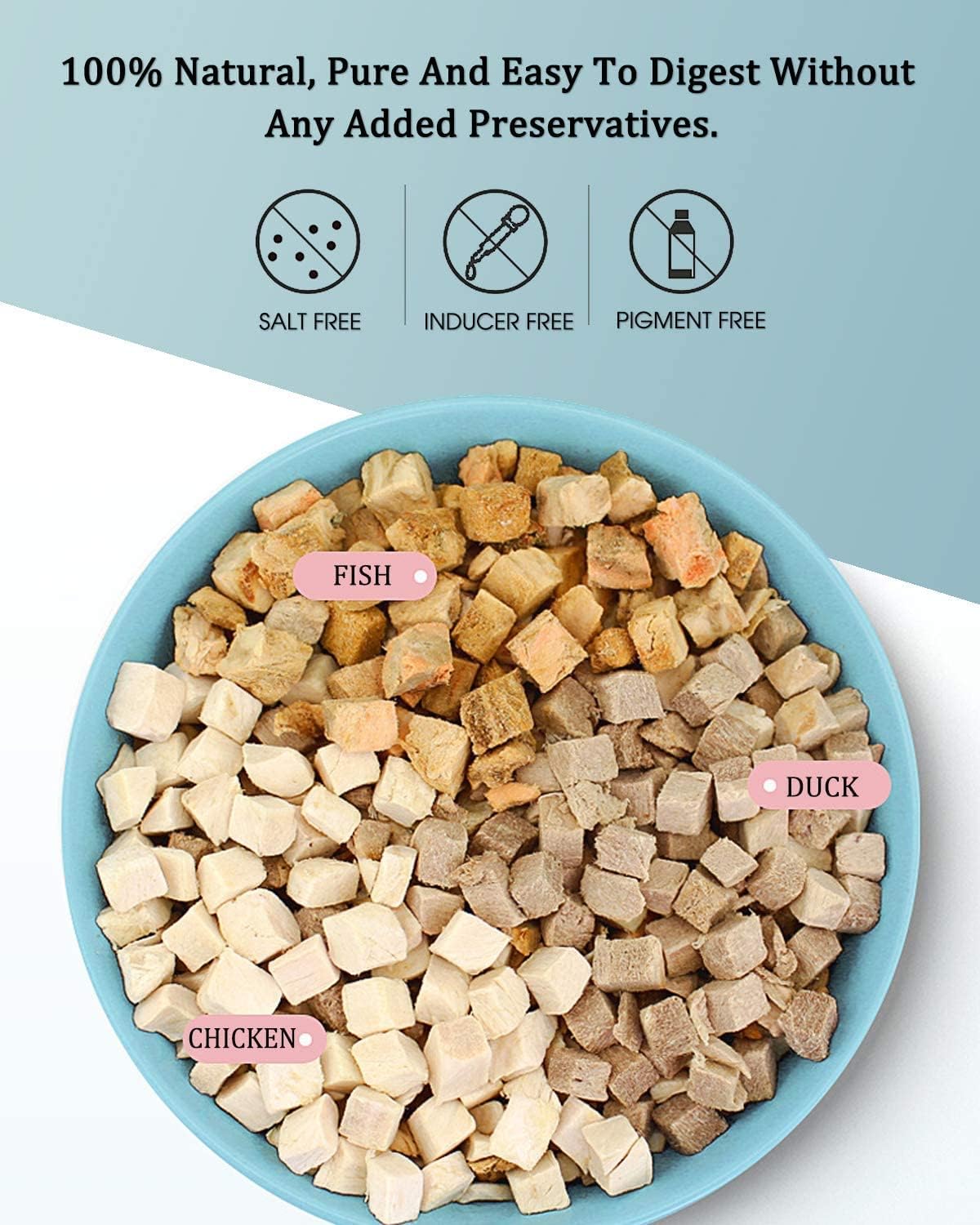 bnyee-3-in-1-freeze-dried-turtle-food---chicken-duck-fish-meat-treats-8-oz---natural-human-grade-formula-2
