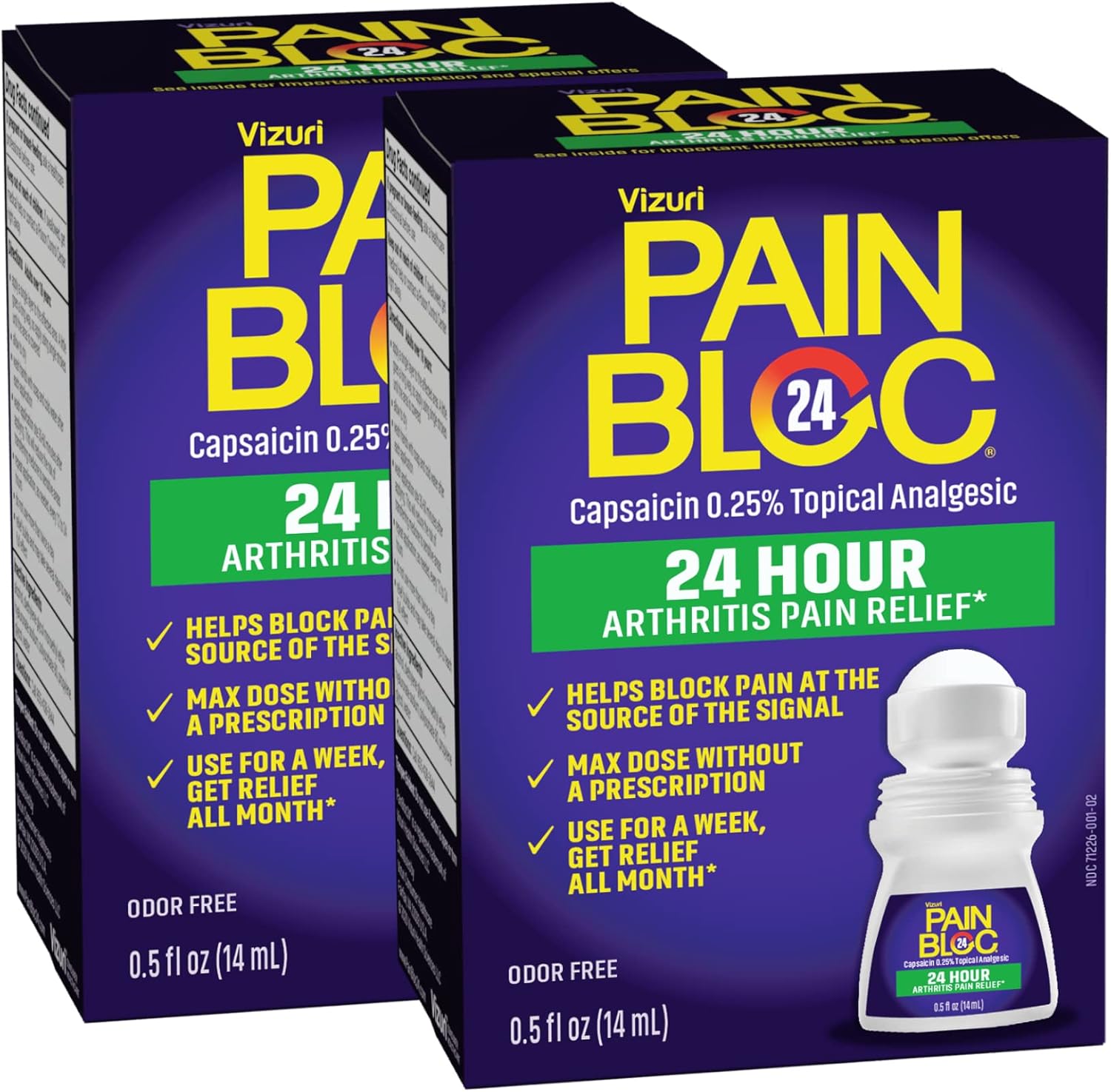 painbloc24-arthritis-pain-relief-roll-on-duo---maximum-strength-topical-analgesic-with-capsaicin-025-for-24-hour-joint-muscle-pain-relief---05fl-oz-x-2-1