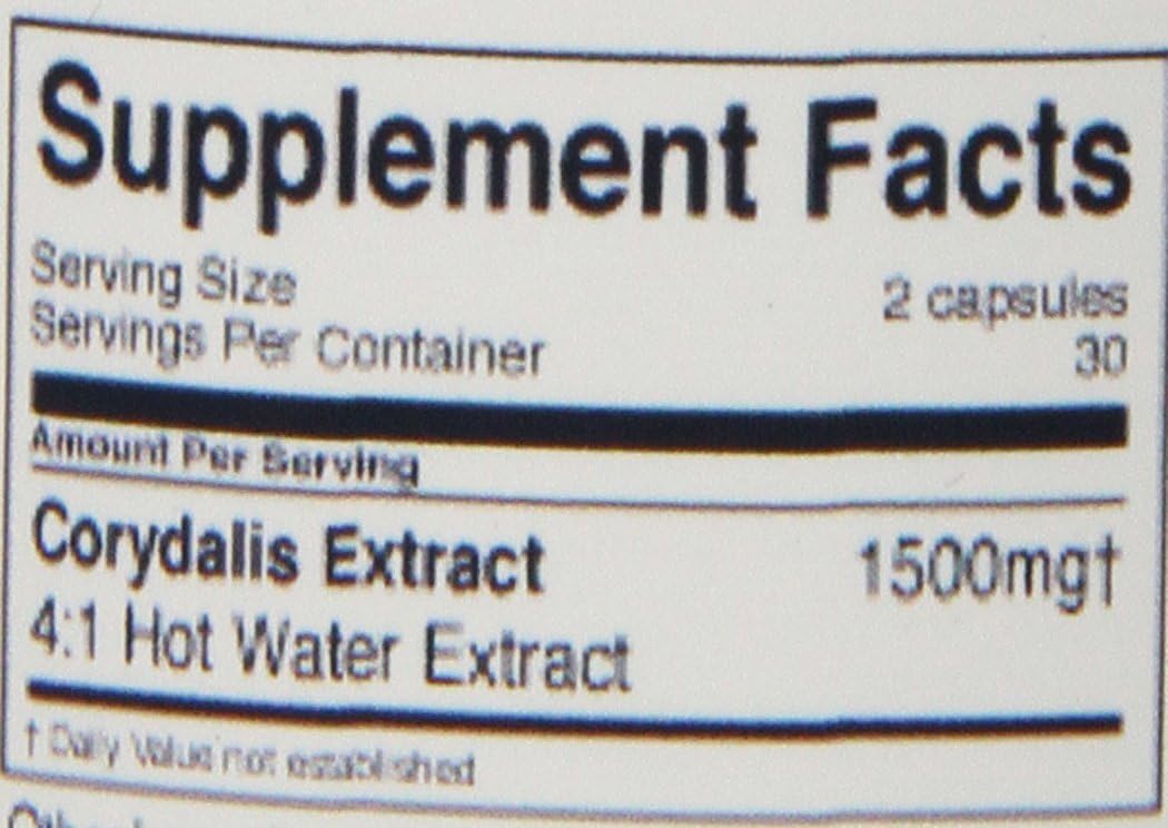 Natural Super Corydalis Extract Supplement - 60 Capsules by Balanceuticals - Espot.com.au
