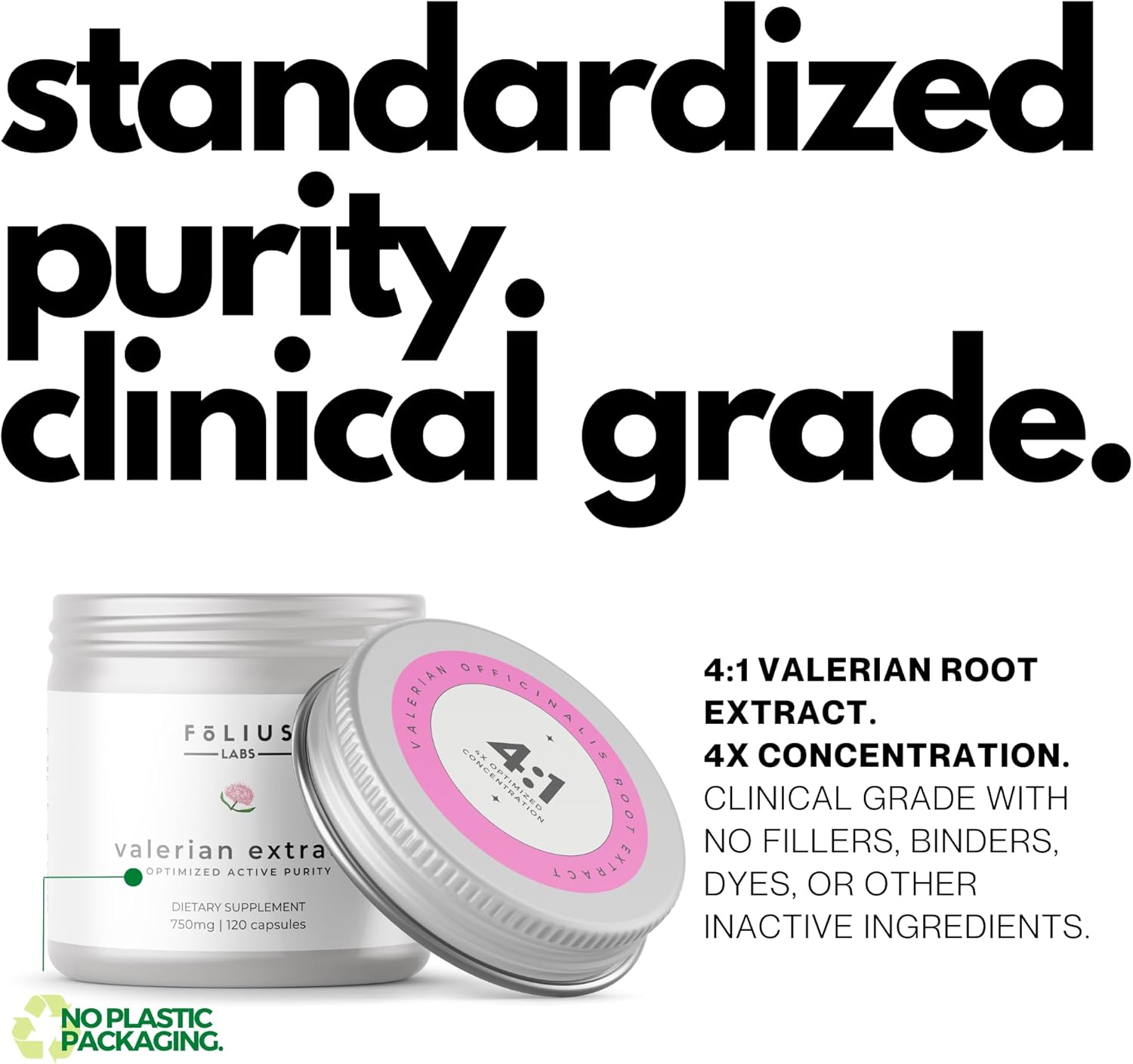 4X Concentrated Valerian Root Extract Capsules - 750mg - Pure & Potent Relaxation Supplement - Gluten Free - Non-GMO - 120 Caps - Espot.com.au