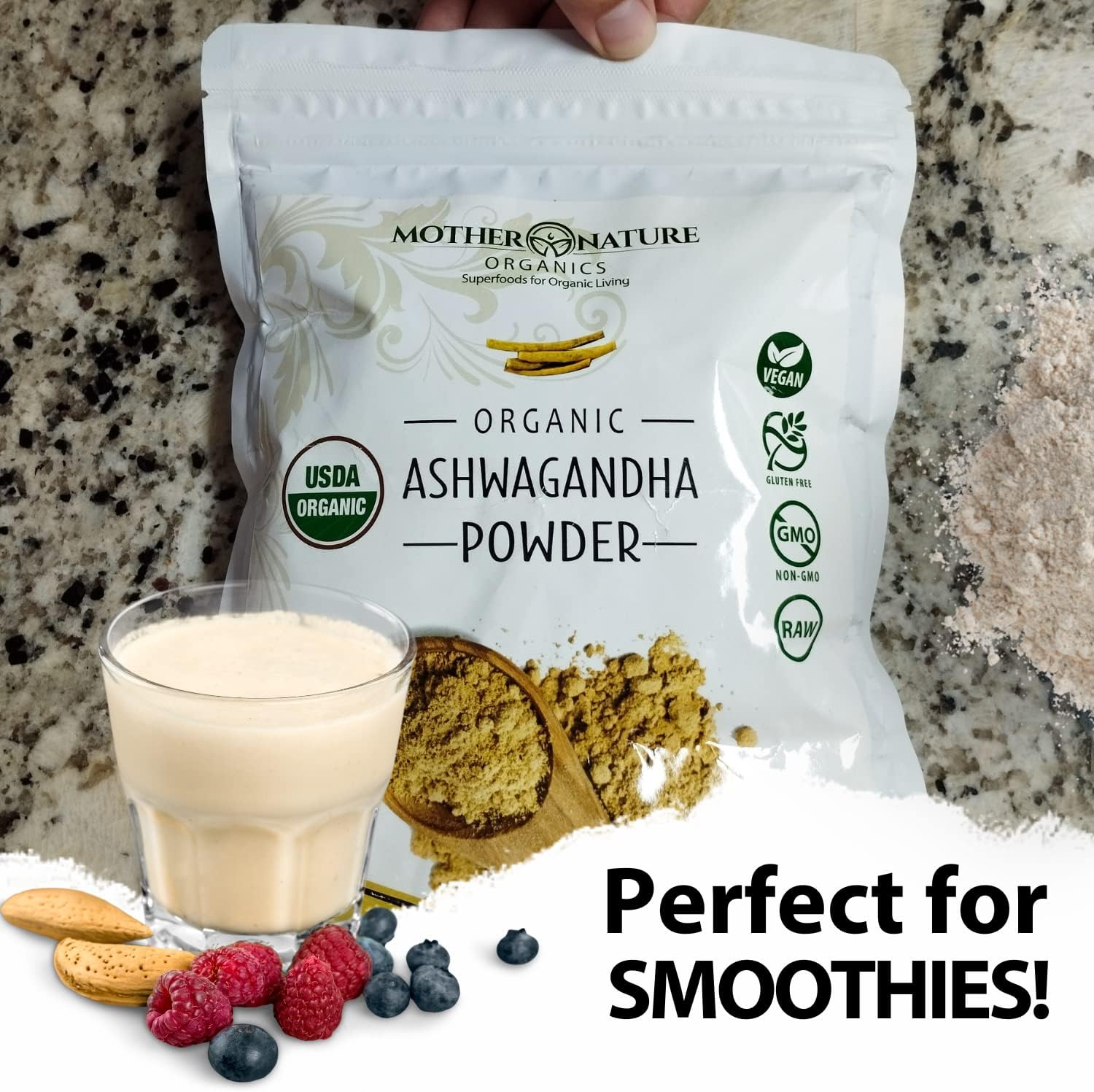 usda-organic-certified-ashwagandha-powder---100-pure-superfood-supplement-for-organic-living---raw-powerful-adaptogen-herb---non-gmo-vegan-gluten-free---1lb-bag-by-mother-nature-organics-7