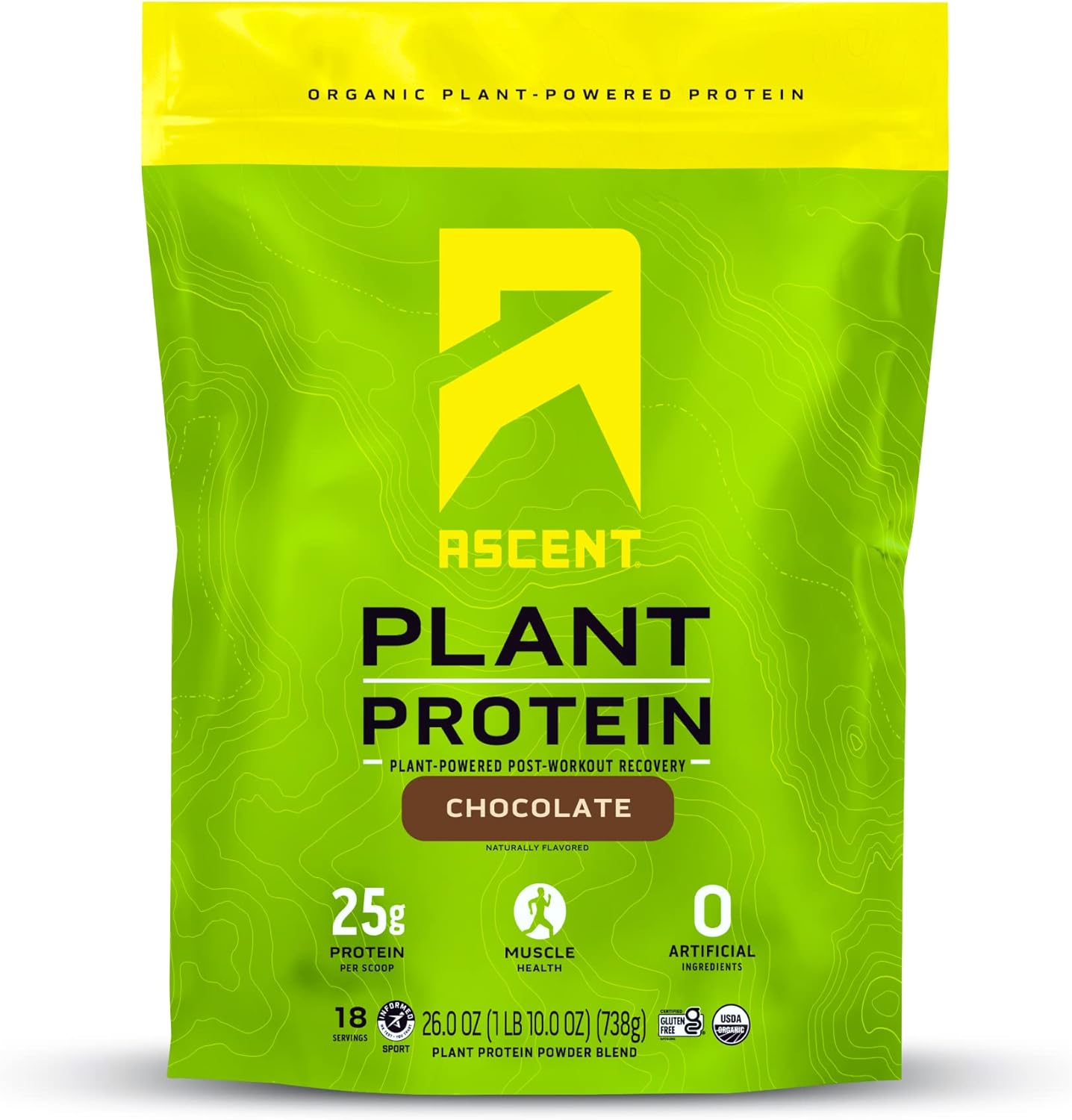 Chocolate Vegan Protein Powder - Plant-Based, No Dairy, Soy or Gluten, 4g BCAA, 2g Leucine, Zero Artificial Ingredients, Sugar-Free - 18 Servings - Espot.com.au