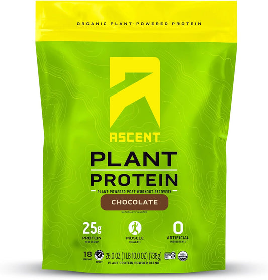 Chocolate Vegan Protein Powder - Plant-Based, No Dairy, Soy or Gluten, 4g BCAA, 2g Leucine, Zero Artificial Ingredients, Sugar-Free - 18 Servings - Espot.com.au