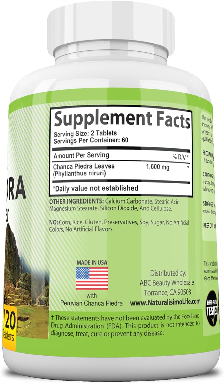 organic-chanca-piedra-tablets-1600mg---120-count-for-kidney-stone-gallbladder-support---peruvian-naturalisimolife-herb-2