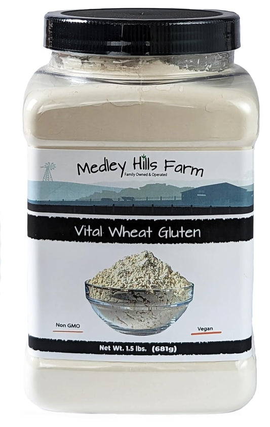 medley-hills-farm-vital-wheat-gluten-15-lbs-in-reusable-container---high-protein-vegan-non-gmo-keto-friendly---ideal-for-seitan-bread-making-1