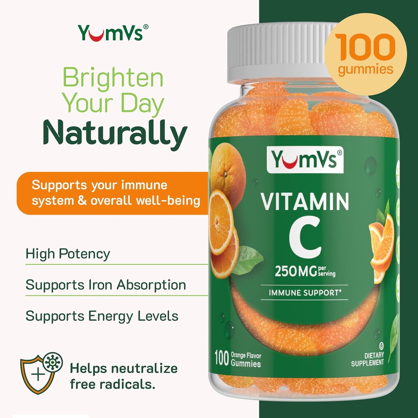 yum-vs-vitamin-c-gummies-for-adults---orange-flavored-immune-support-supplement---250mg-chewable-gummies---kosher-halal-gluten-free---2-pack-of-200-count-3