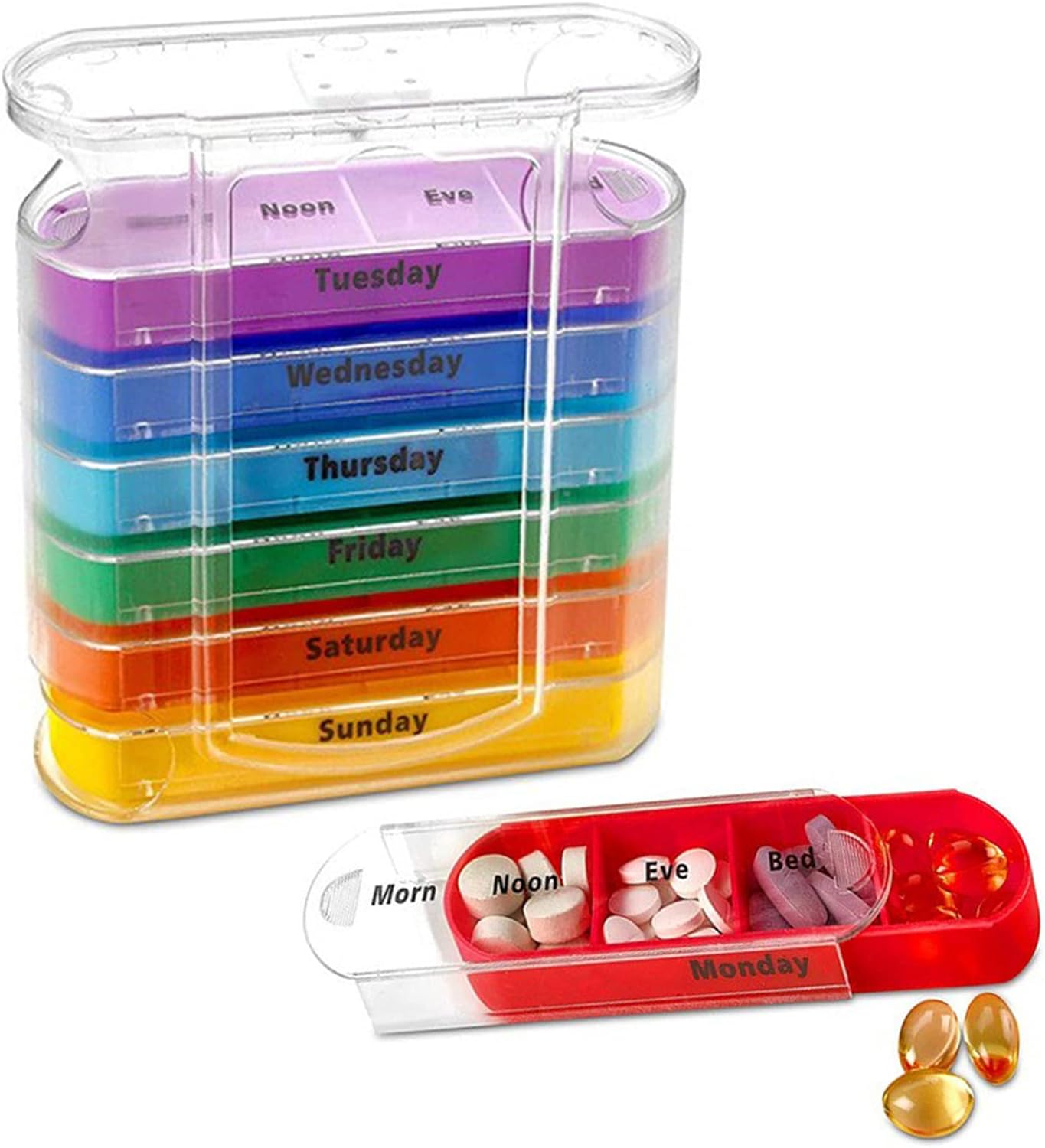 absok-weekly-stackable-pill-organizer-with-4-times-a-day-compartments---morning-noon-evening-bedtime---7-stackable-boxes-1