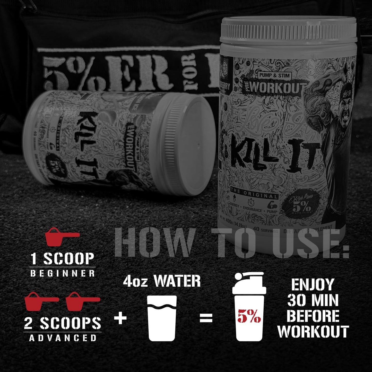5-nutrition-rich-piana-kill-it-pre-workout-powder---blue-raspberry-flavor---1369-oz-40-servings---with-creatine-caffeine-beta-alanine-hydroprime-glycerol-for-pump-strength-endurance-5