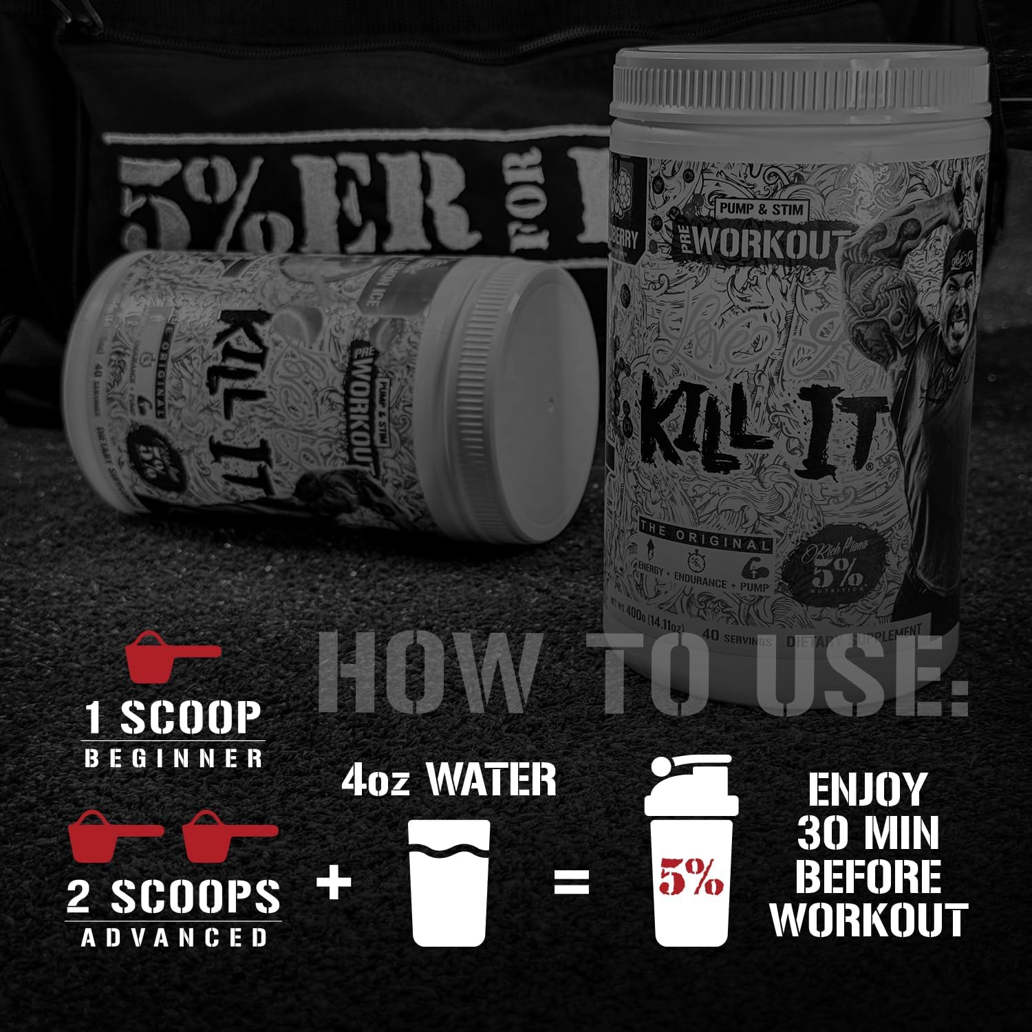 5-nutrition-rich-piana-kill-it-pre-workout-powder---blue-raspberry-flavor---1369-oz-40-servings---with-creatine-caffeine-beta-alanine-hydroprime-glycerol-for-pump-strength-endurance-5