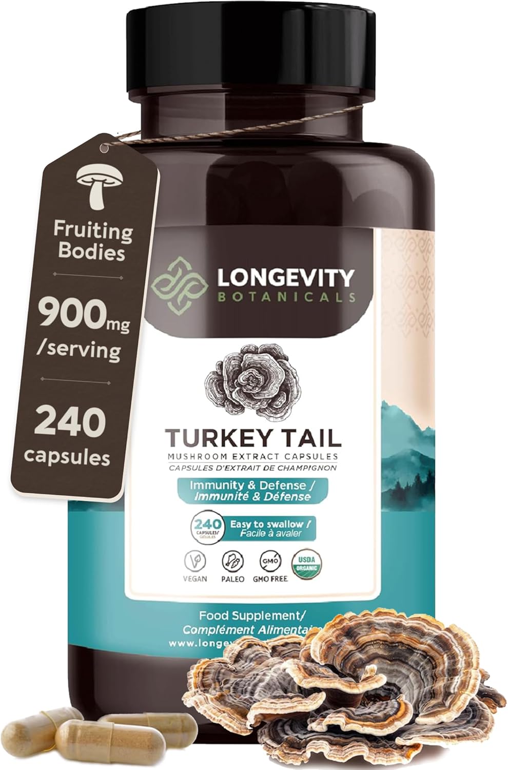 longevity-botanicals-organic-turkey-tail-mushroom-capsules---immune-digestive-support---100-fruiting-body---240-capsules-1