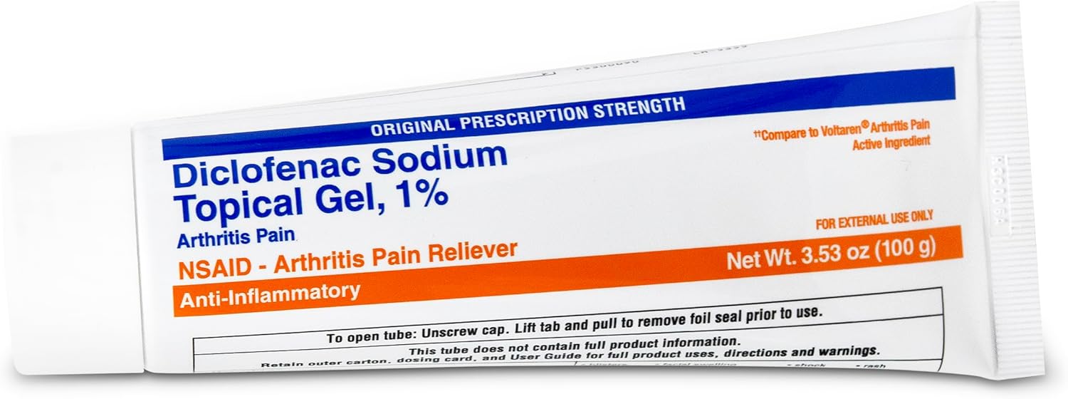 Arthritis Pain Relief Gel with Diclofenac Sodium - 1% NSAID Topical Gel - 100g (3.53 oz) - Single Pack - Espot.com.au