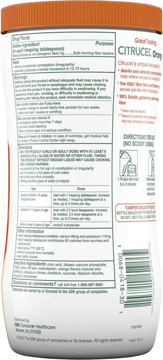 citrucel-powder-orange-flavor-30-oz---pack-of-4---digestive-health-supplement-with-natural-orange-flavor-2