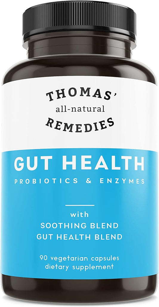 Thomas' Digestive Enzymes, Probiotics, Ginger, Papaya, Turmeric Supplement for Gut Health, Digestion, Bloating Relief - Espot.com.au