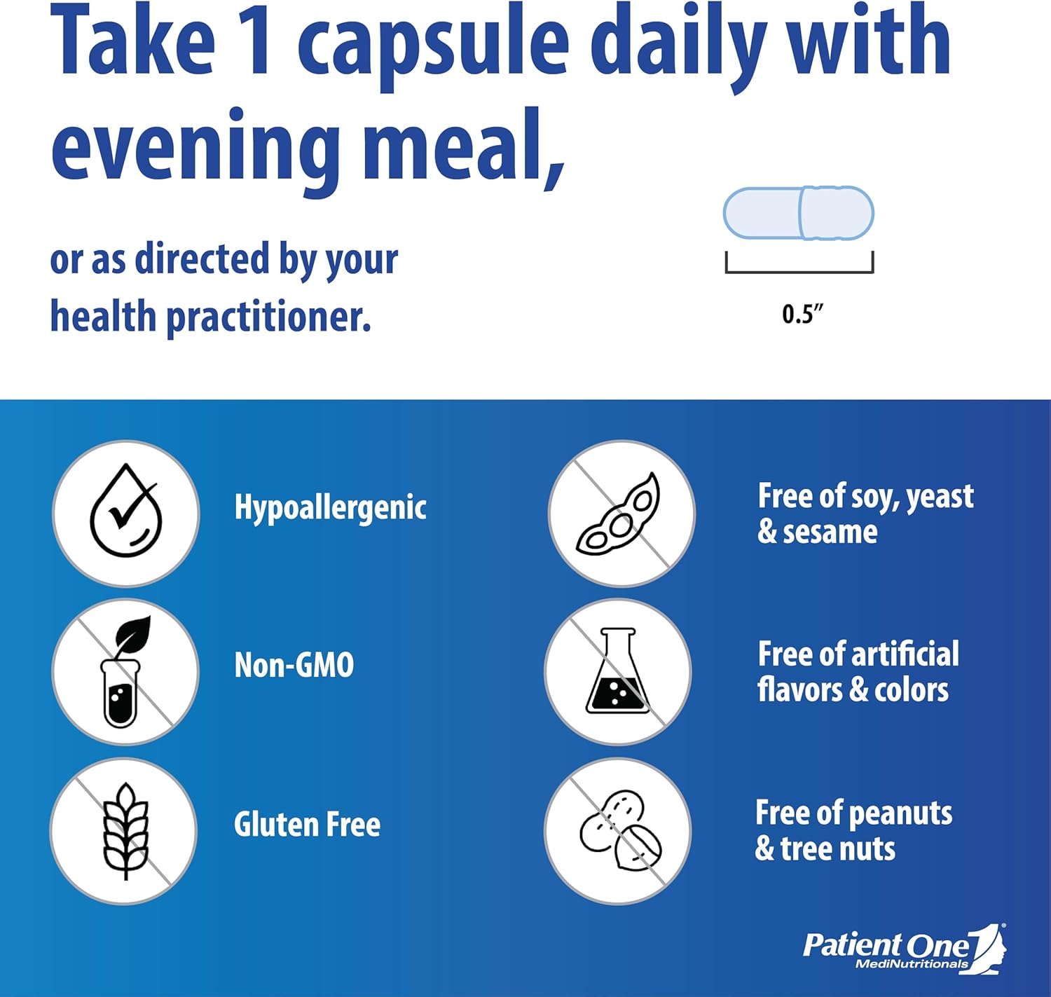 Patient One Vitamin D3 5,000 IU Supplement for Immune, Heart, and Bone Health - 240 Capsules - Espot.com.au