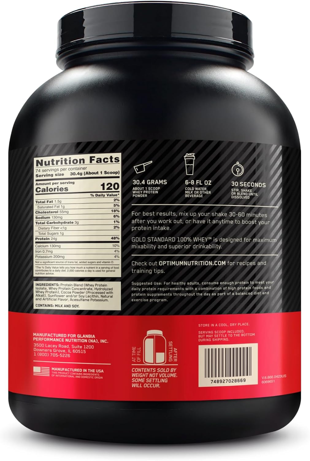 5lb-optimum-nutrition-gold-standard-100-whey-protein-powder---double-rich-chocolate---variable-packaging---high-quality-supplement-8