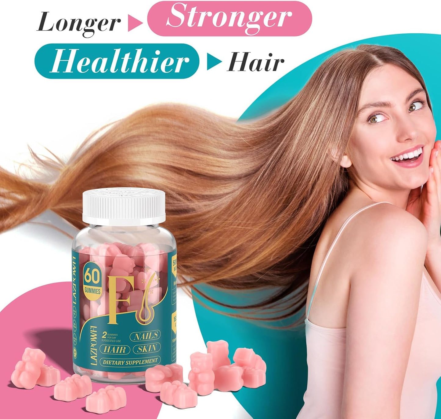 biotin-gummies-for-hair-skin-nails---vegan-vitamin-b7-supplement-for-men-women---promotes-hair-growth-stronger-nails---90-day-supply---raspberry-flavor---pack-of-3-3