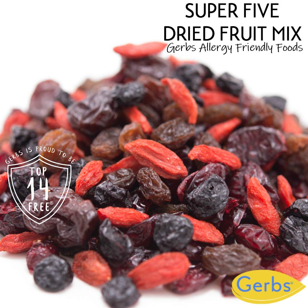 gerbs-super-5-dried-fruit-snack-mix-14-oz---allergy-free-trail-mix-with-blueberry-cranberry-cherry-raisin-goji-berries---gluten-peanut-free---resealable-bag---made-in-usa-2