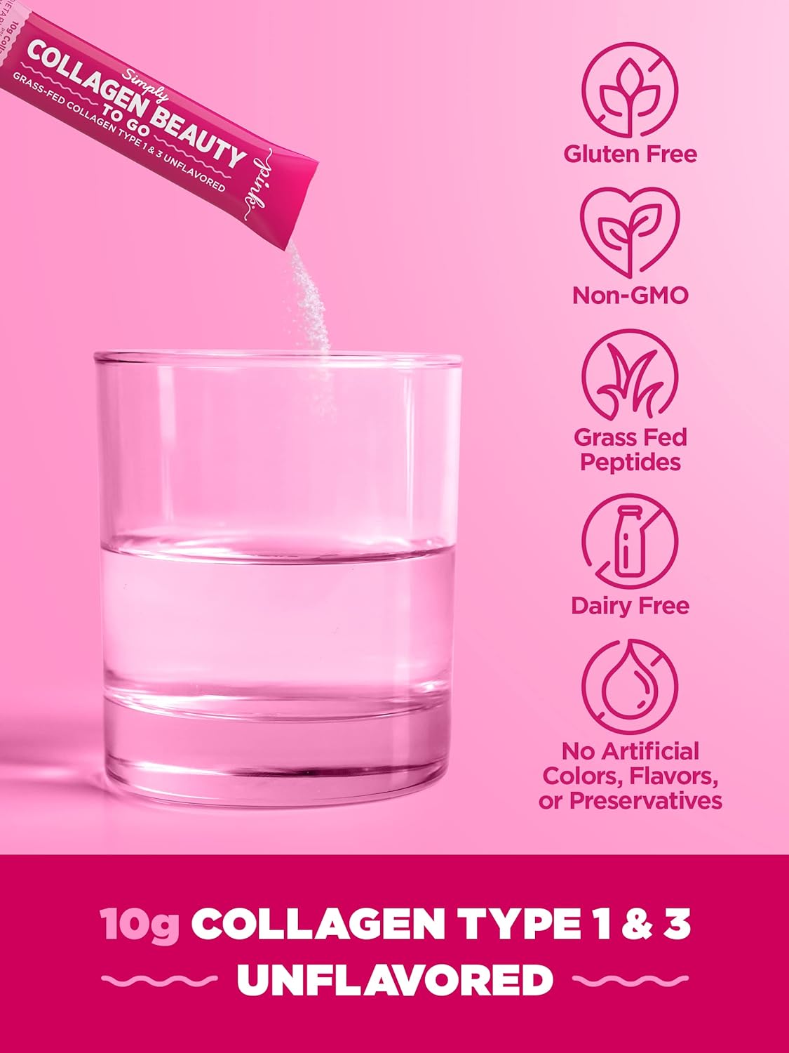 pink-collagen-powder-travel-packets---unflavored-type-1-3-gluten-free-non-gmo-grass-fed-peptides---20-packets-4