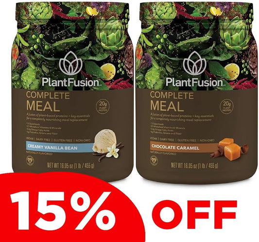plantfusion-complete-meal-bundle---vegan-pea-protein-powder-gluten-free-non-dairy-no-sugar-non-gmo---vanilla-and-chocolate-caramel-flavors---1-lb-each-1