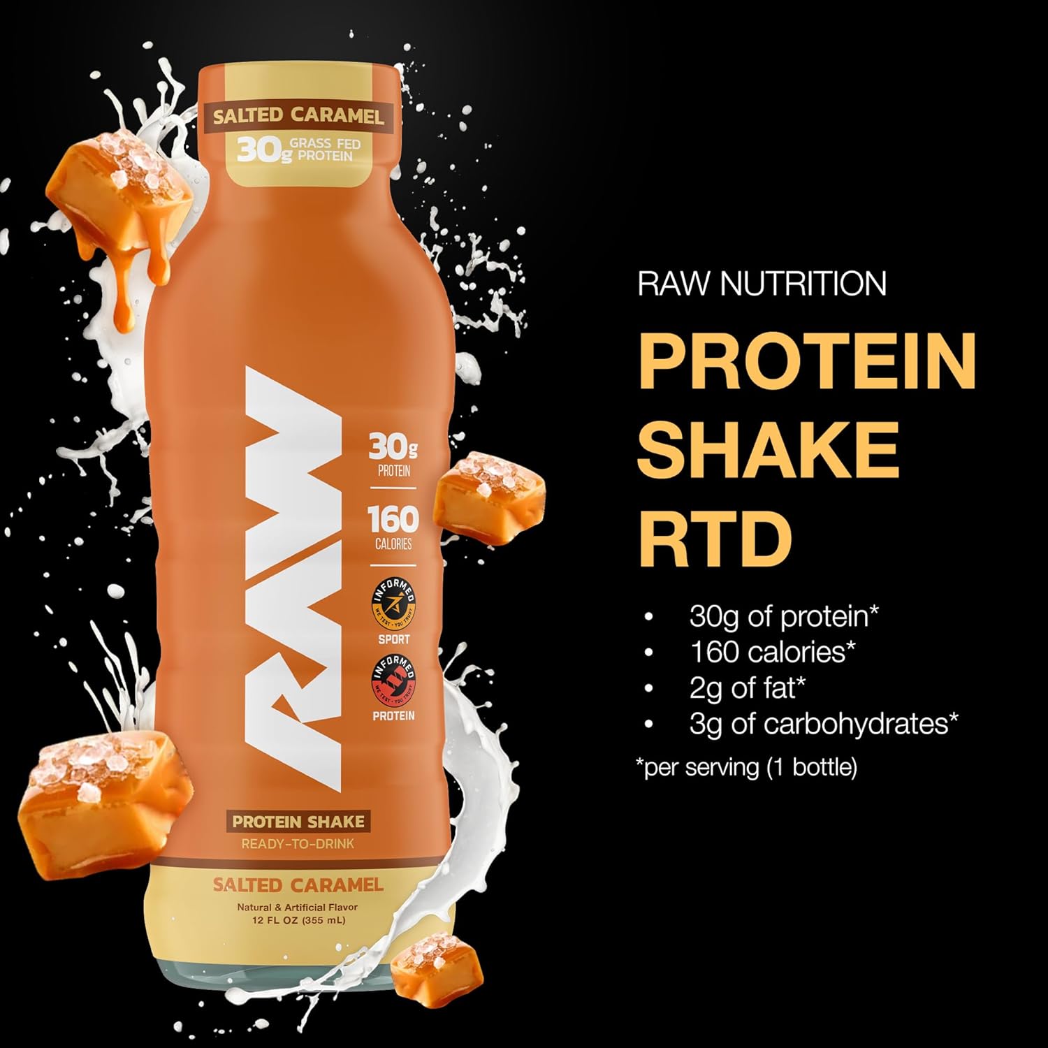 salted-caramel-protein-shake---ready-to-drink-with-grass-fed-whey-isolate-for-post-workout-recovery---gluten-free-zero-sugar-breakfast-drink---12-fl-oz-2