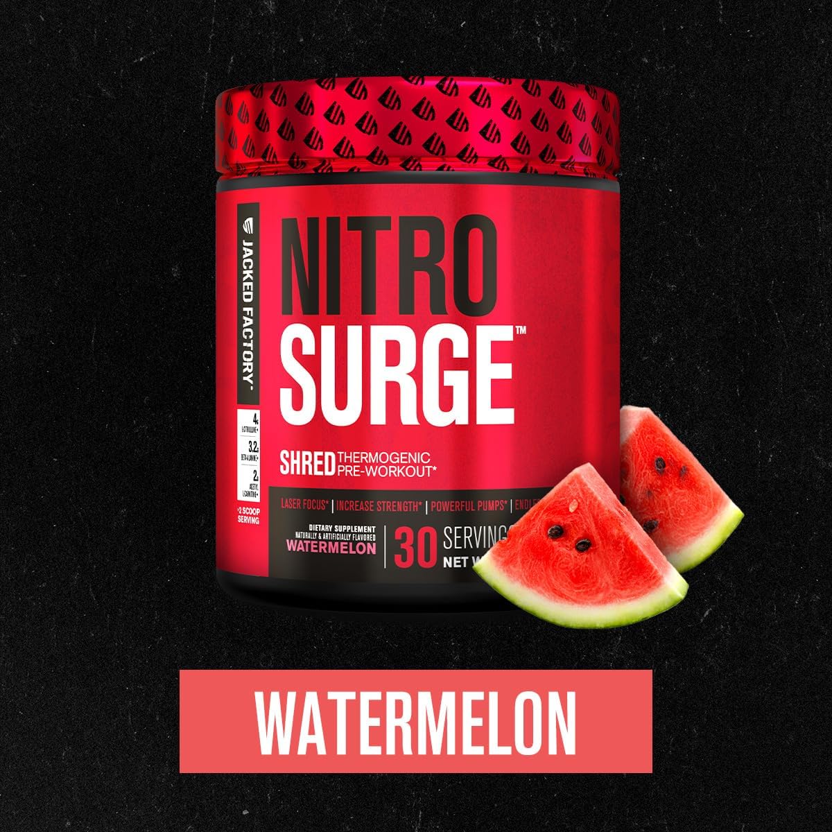nitrosurge-shred-pre-workout-supplement---energy-booster-with-instant-strength-gains-sharp-focus-and-powerful-pumps---nitric-oxide-booster-preworkout-powder---watermelon-flavor-30-servings-3