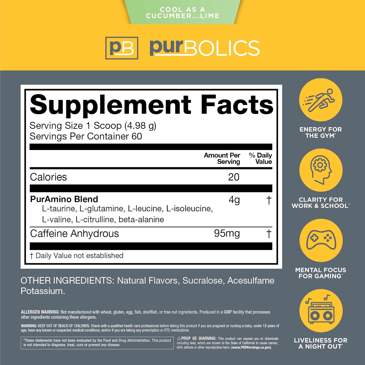 purbolics-aminos-energy-supplement-for-recovery-and-focus---95mg-caffeine-0-sugar-60-servings---cool-cucumber-lime-flavor-2