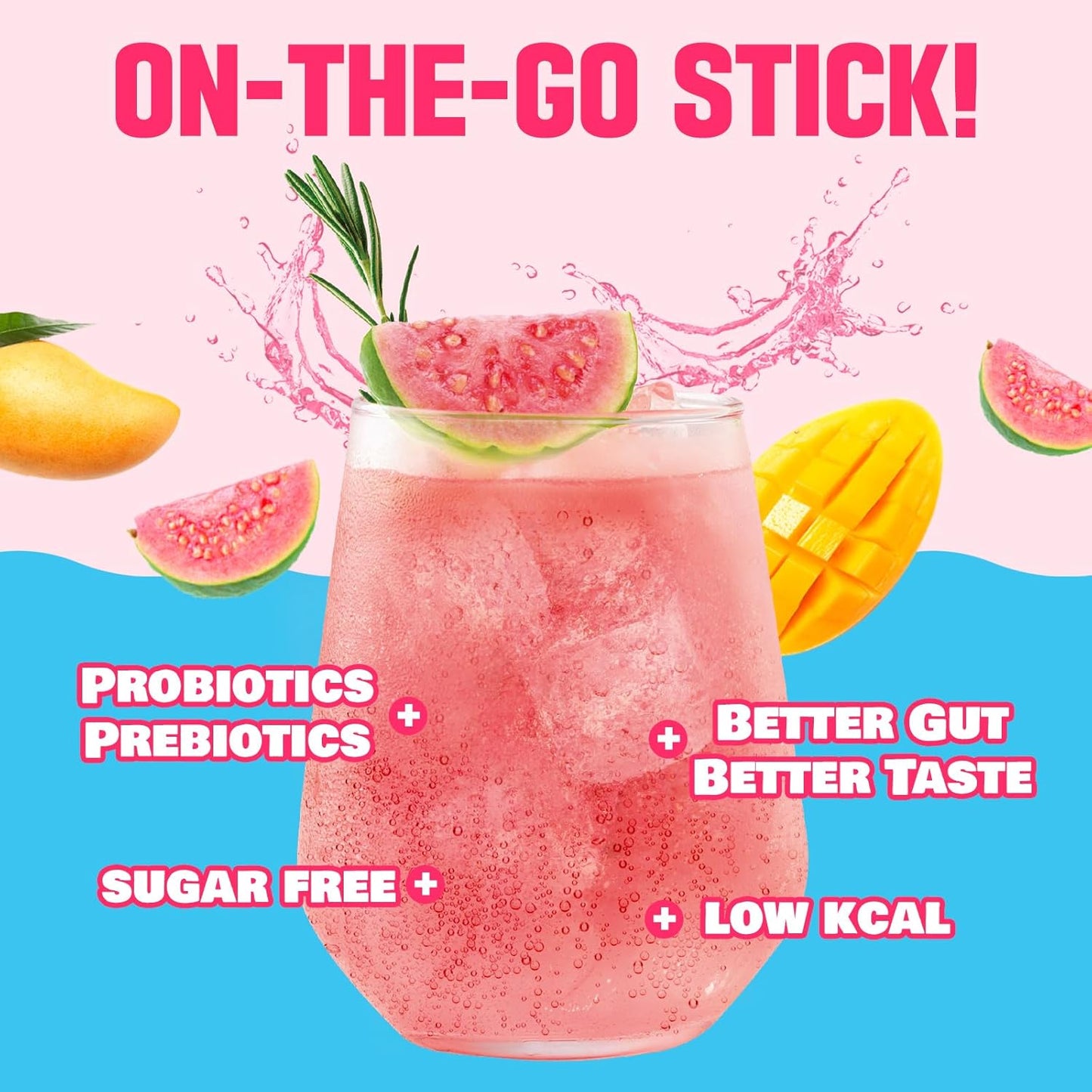 teazen-mango-guava-kombucha-tea-sticks---sugar-free-hydration-drink-mix-with-live-probiotics-prebiotics---176oz-pack-of-10-3