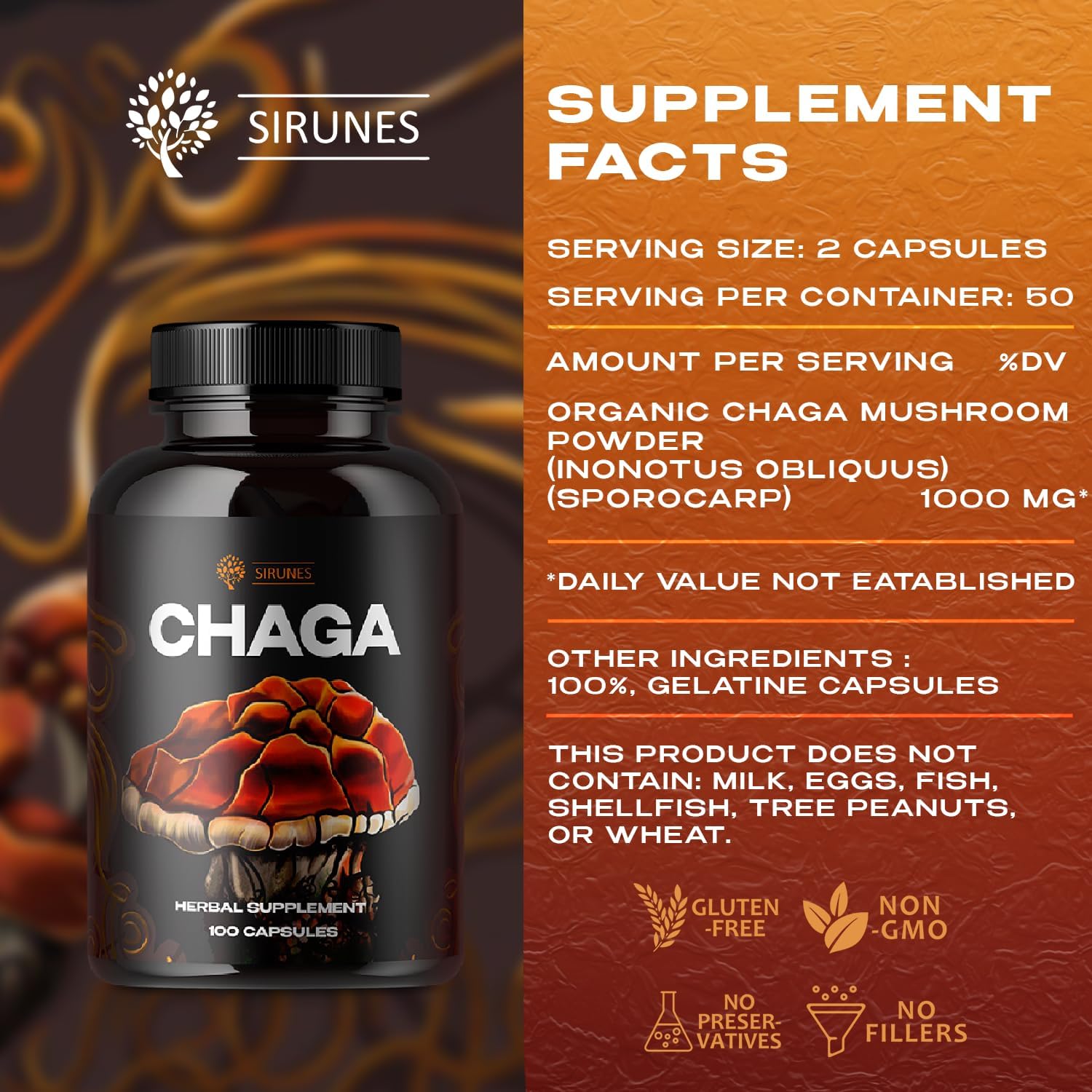organic-chaga-mushroom-capsules---100-count-1000mg-immune-support-energy-boost-supplement-with-chaga-mushroom-powder---antioxidant-formula-5